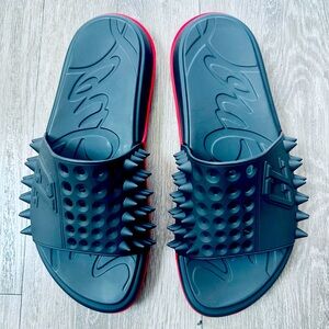 Stunning “Spiky” Louboutin “Take it Easy” Slides US Men Size 7.5 EU40 Xmas Gift